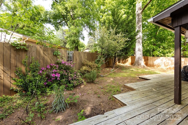 846 Gist Rd, Rock Hill, SC 29732 - view of yard featuring a fenced backyard and a wooden deck