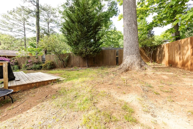 846 Gist Rd, Rock Hill, SC 29732 - view of yard with a wooden deck and a fenced backyard