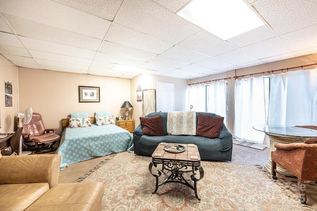 310 1st St NE, Hickory, NC 28601 - carpeted bedroom with a paneled ceiling