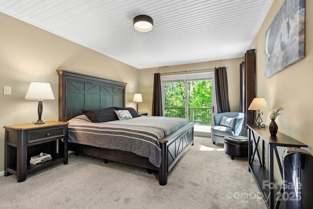 bedroom featuring carpet