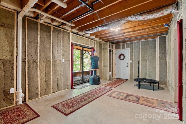 view of basement