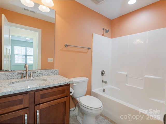 19 Tudor Way, Black Mountain, NC 28711 - bathroom featuring toilet, vanity, and shower / tub combination