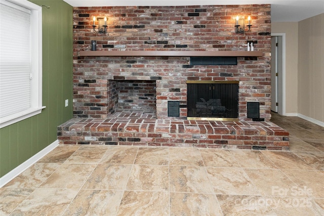 159 Amble Ln, Fletcher, NC 28732 - unfurnished living room with a fireplace and baseboards