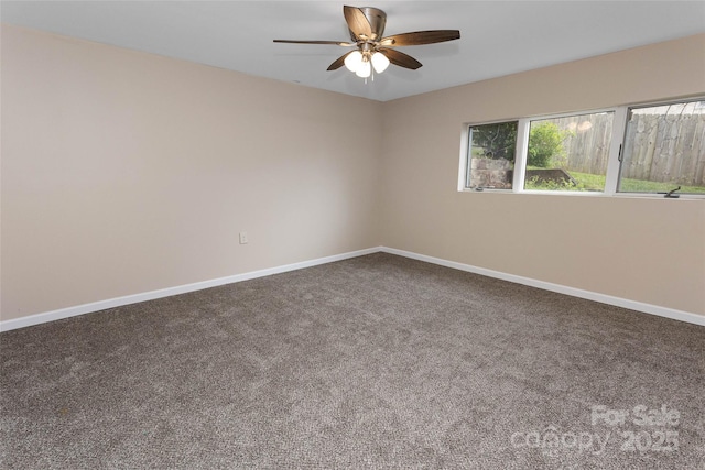 159 Amble Ln, Fletcher, NC 28732 - carpeted empty room featuring a ceiling fan and baseboards