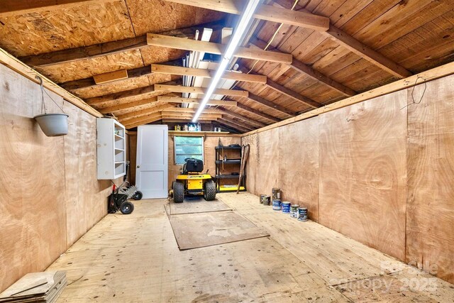 4897 Calico Rd, Lenoir, NC 28645 - storage room with a garage
