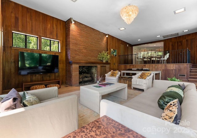916 E Park Dr, Lincolnton, NC 28092 - building lobby with wooden walls and stairs
