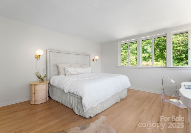 916 E Park Dr, Lincolnton, NC 28092 - bedroom featuring multiple windows, light wood-style floors, and baseboards