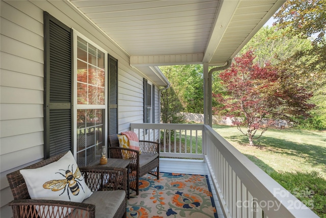 balcony with a porch