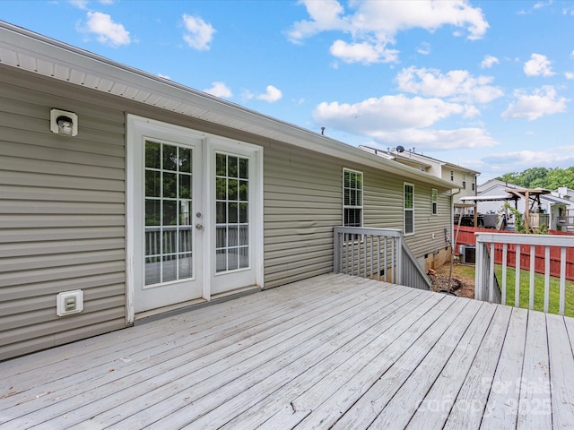 deck featuring cooling unit