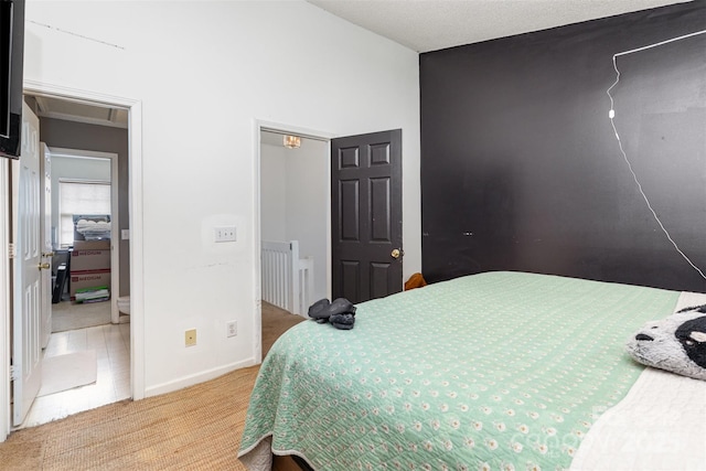 1766 Forest Side Ln, Charlotte, NC 28213 - bedroom with baseboards and light carpet