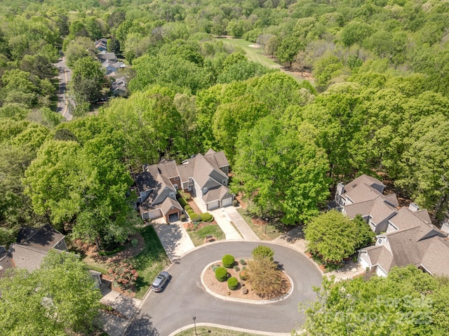 9012 Saint Thomas Ln, Charlotte, NC 28277 - birds eye view of property featuring a wooded view and a residential view