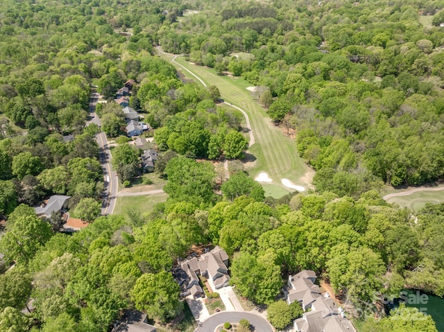 9012 Saint Thomas Ln, Charlotte, NC 28277 - birds eye view of property featuring a wooded view, view of golf course, and a residential view