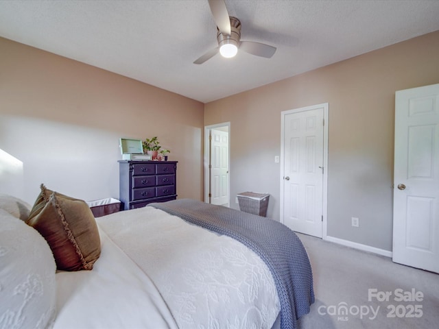215 6th St, Belmont, NC 28012 - carpeted bedroom with a ceiling fan and baseboards