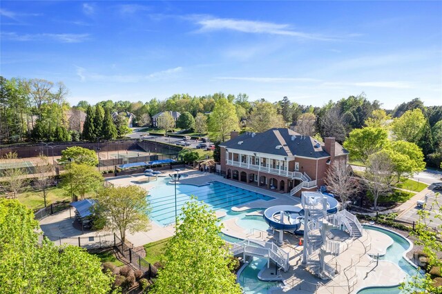 birds eye view of property