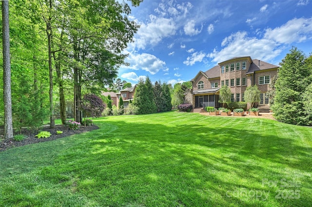 2001 Arundale Ln, Matthews, NC 28104 - view of yard featuring a sunroom and a patio area
