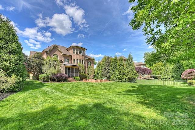2001 Arundale Ln, Matthews, NC 28104 - view of yard featuring fence and a sunroom