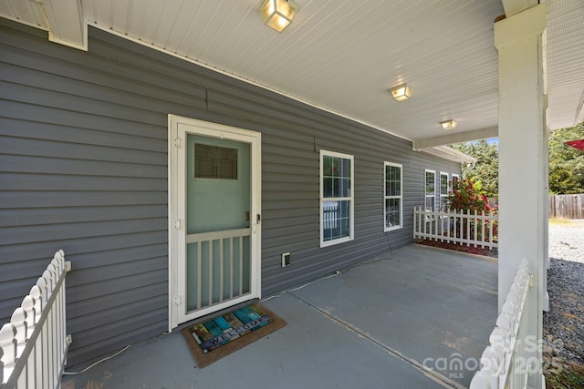 view of patio with fence