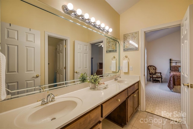 3 Kensington Ct, Granite Falls, NC 28630 - ensuite bathroom featuring double vanity, a sink, ensuite bath, and tile patterned floors