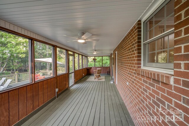 3 Kensington Ct, Granite Falls, NC 28630 - unfurnished sunroom with a ceiling fan and a healthy amount of sunlight