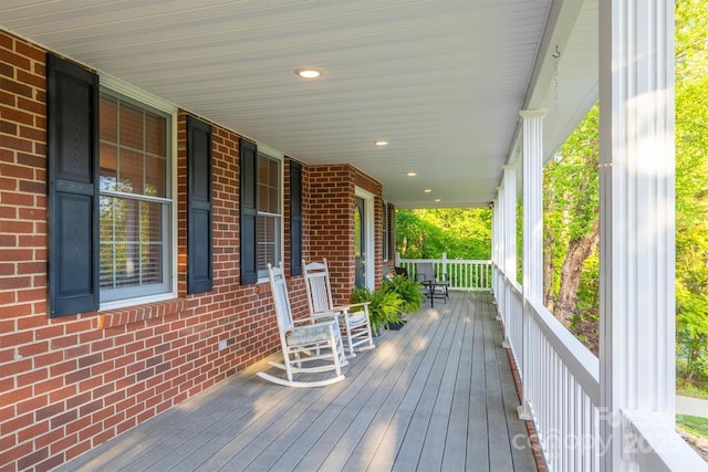 3 Kensington Ct, Granite Falls, NC 28630 - wooden terrace featuring covered porch