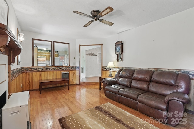 137 Clint Lewis Rd, Boone, NC 28607 - living room featuring ceiling fan and light wood-style flooring