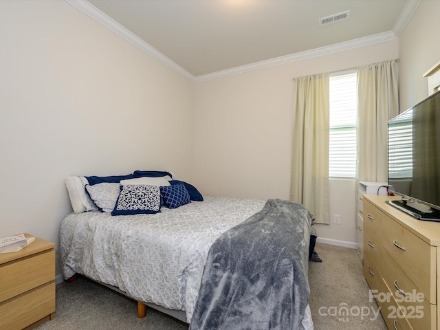 1516 Laggan Ln, Indian Trail, NC 28079 - bedroom with crown molding, light colored carpet, and baseboards