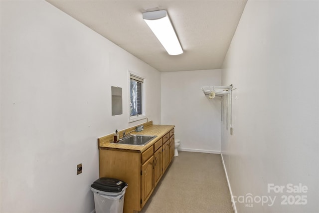 147 Canaan Dr, Candler, NC 28715 - bathroom with toilet, vanity, and baseboards