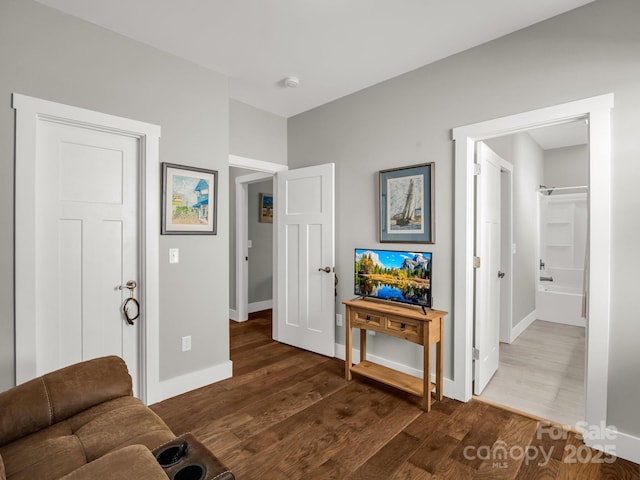 231 Leyland Cir, Hendersonville, NC 28792 - living area with wood finished floors and baseboards