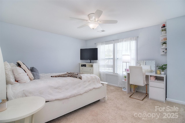 2014 Burton Point Ct, Waxhaw, NC 28173 - bedroom featuring light colored carpet and ceiling fan