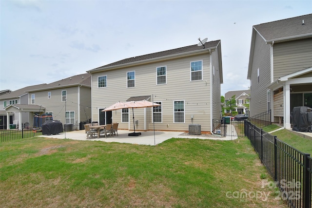2014 Burton Point Ct, Waxhaw, NC 28173 - back of property featuring a patio, a fenced backyard, and a residential view