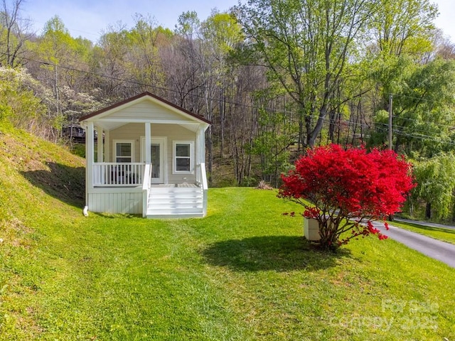 view of outdoor structure with a porch