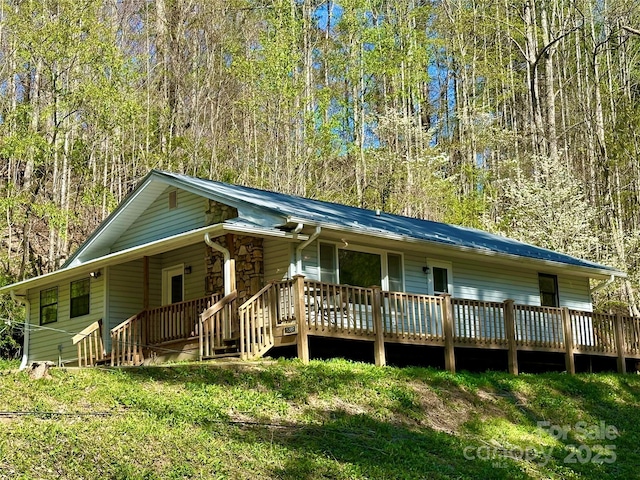 5381 State Highway 197 S Unit 3, Burnsville, NC 28714 - view of front of house with a wooded view