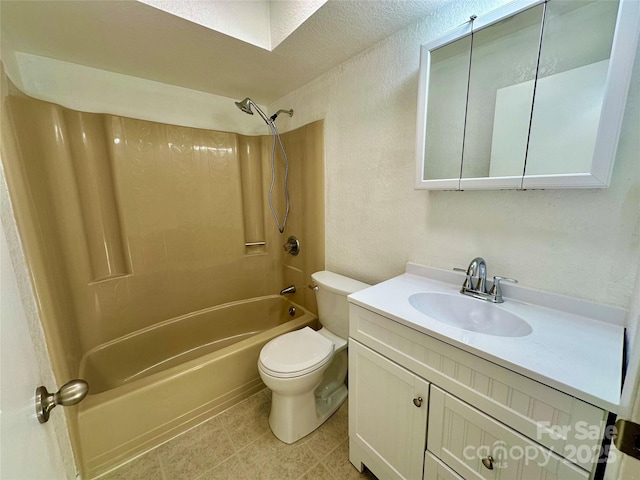 5381 State Highway 197 S Unit 3, Burnsville, NC 28714 - full bath with shower / bathing tub combination, a textured wall, toilet, and vanity