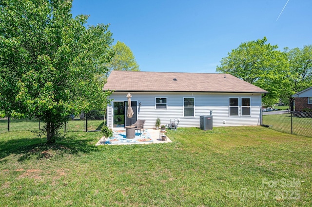 3121 Suffolk Dr, Shelby, NC 28152 - back of property with a patio and central AC unit