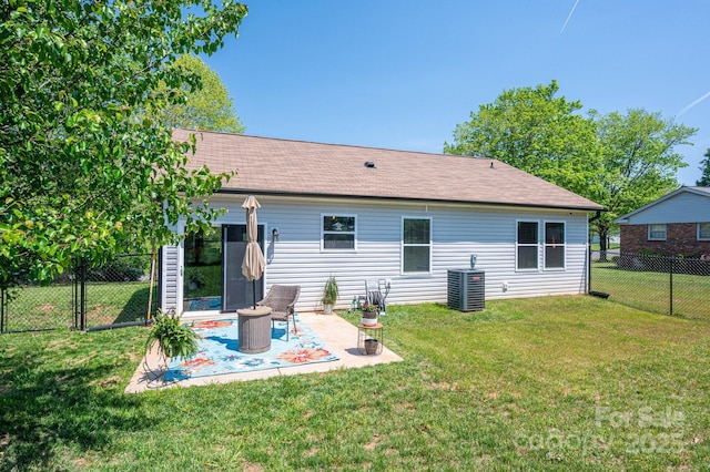 3121 Suffolk Dr, Shelby, NC 28152 - rear view of house featuring central air condition unit and a patio area