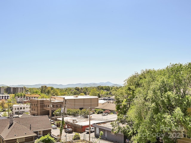 exterior space with a mountain view
