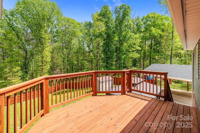 view of wooden terrace