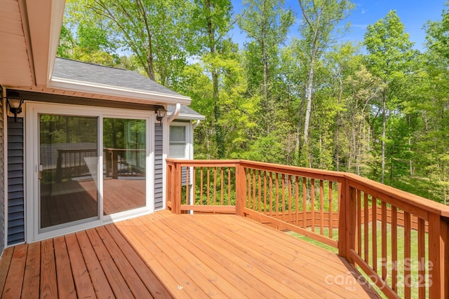 view of wooden deck