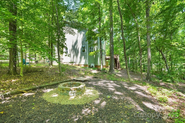 2417 Labelle Dr, Waxhaw, NC 28173 - view of yard with a fire pit