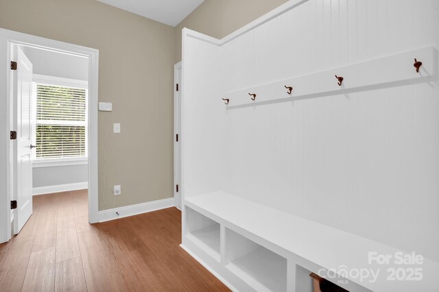2417 Labelle Dr, Waxhaw, NC 28173 - mudroom featuring wood finished floors and baseboards