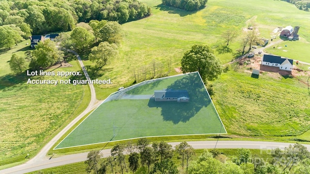 153 Coachman Loop, Statesville, NC 28625 - aerial view of sparsely populated area with property boundaries highlighted