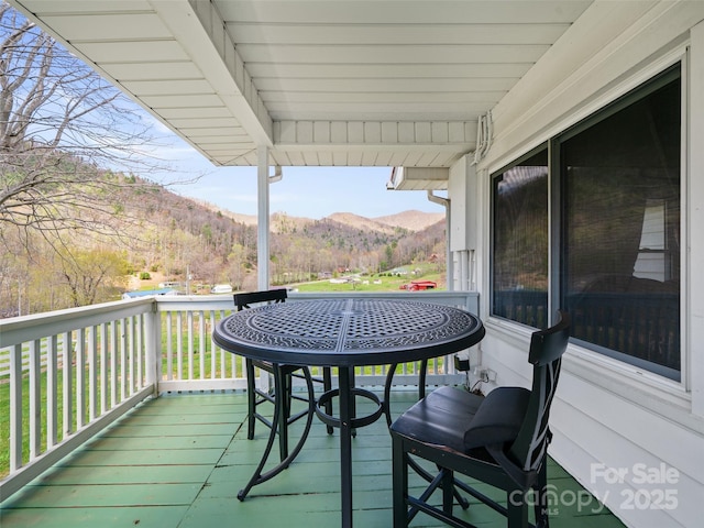 173 Odoms Chapel Rd, Bakersville, NC 28705 - deck featuring a mountain view