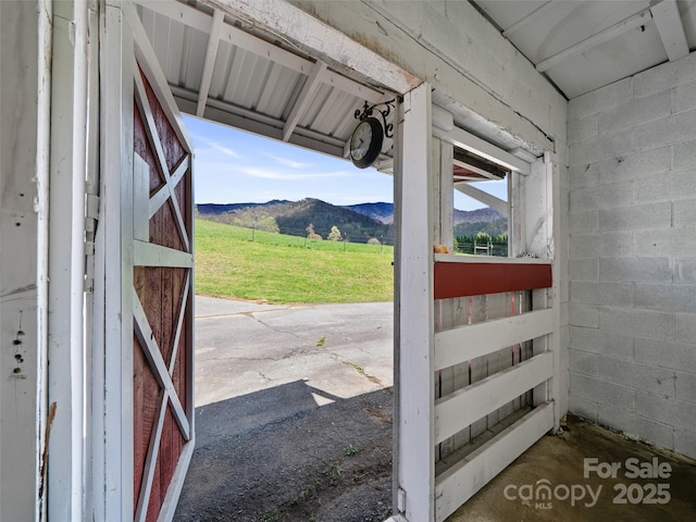 173 Odoms Chapel Rd, Bakersville, NC 28705 - view of stable featuring a rural view and a mountain view