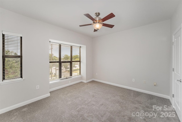 562 New Bern Station Ct, Charlotte, NC 28209 - spare room featuring carpet flooring, ceiling fan, and baseboards