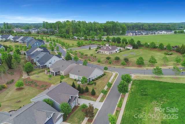 aerial view featuring a residential view