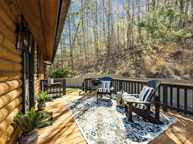 view of wooden terrace