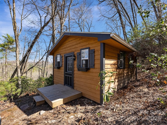 view of outbuilding featuring an outdoor structure