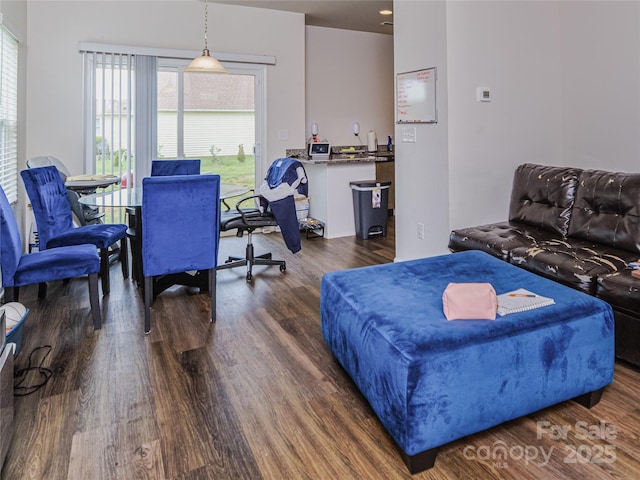 14727 Choate Cir Unit 2, Charlotte, NC 28273 - living area featuring a healthy amount of sunlight and wood finished floors
