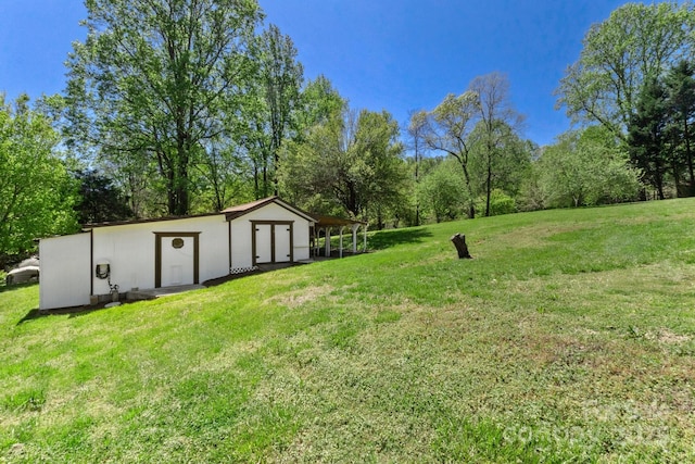 2942 Denwood Dr, Claremont, NC 28610 - view of yard with an outdoor structure