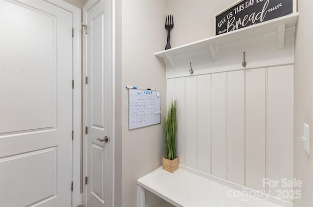 view of mudroom